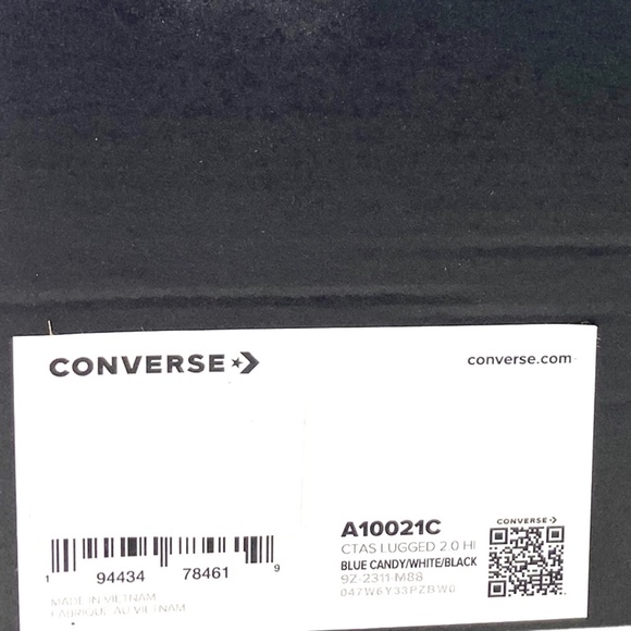 Converse Ctas Lugged 2.0 Shoes Skate Canvas Blue Candy Women Casual A10021C - Picture 9 of 10